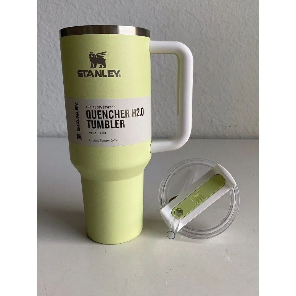 Stanley Adventure Quencher H2.0 Travel Tumbler Straw 40oz Citron LIMITED EDITION - Picture 9 of 11
